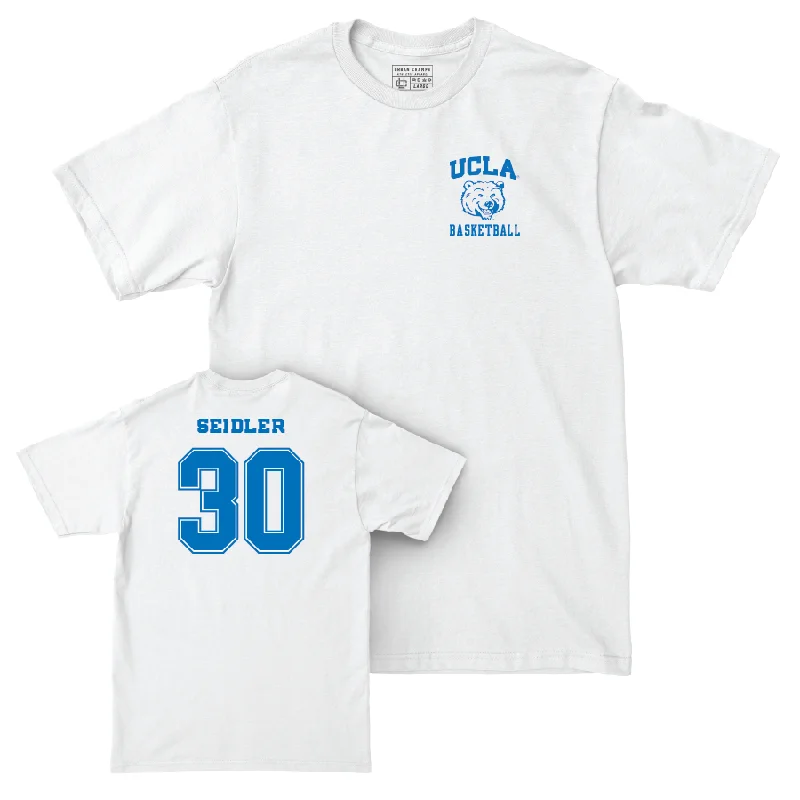 UCLA Men's Basketball White Smiley Joe Comfort Colors Tee - Jack Seidler