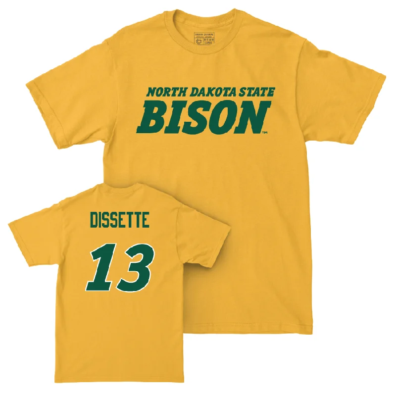 Gold Men's Basketball Bison Tee - Darik Dissette