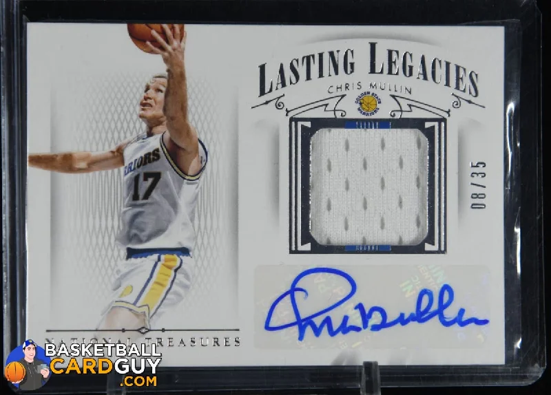 Chris Mullin 2014-15 Panini National Treasures Lasting Legacies Jersey Autographs #/35