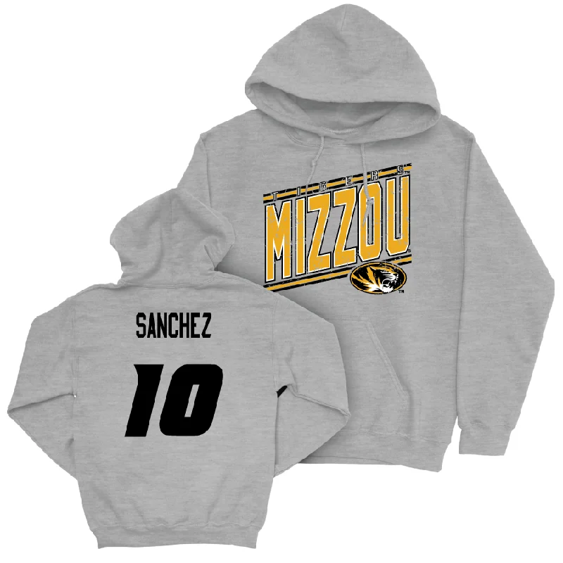 Sport Grey Men's Basketball Vintage Hoodie  - Jeremy Sanchez