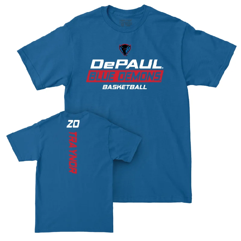 DePaul Men's Basketball Royal Rush Tee - Jayden Traynor | #20