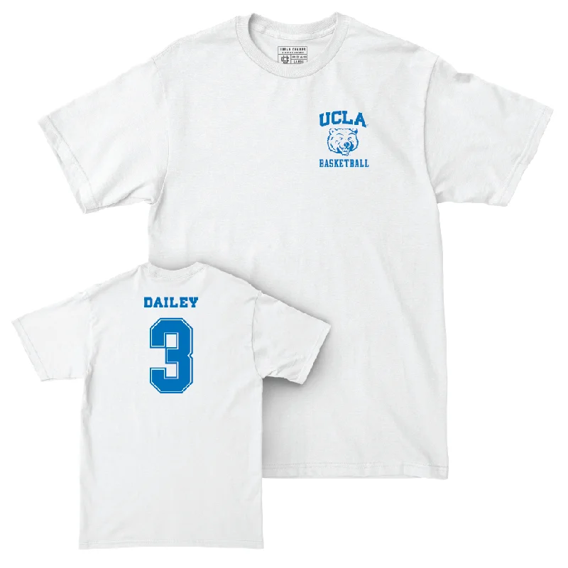 UCLA Men's Basketball White Smiley Joe Comfort Colors Tee  - Eric Dailey