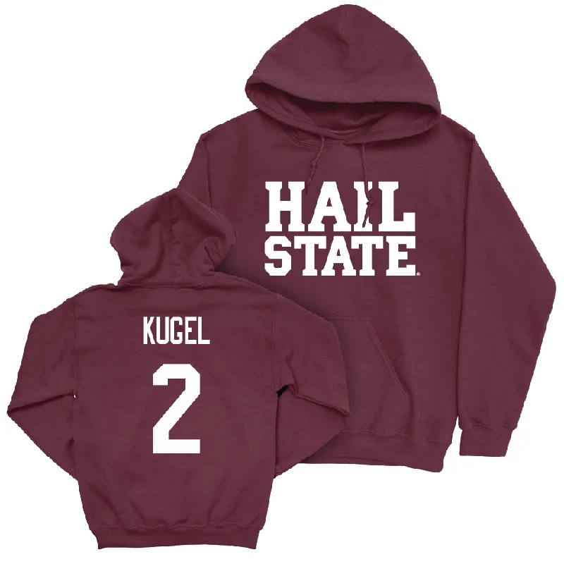 Maroon Men's Basketball Hail Hoodie  - Riley Kugel