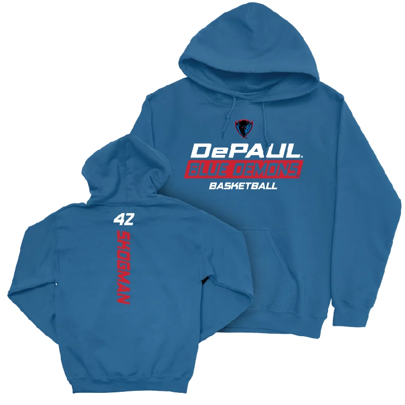 DePaul Men's Basketball Royal Rush Hoodie - David Skogman | #42