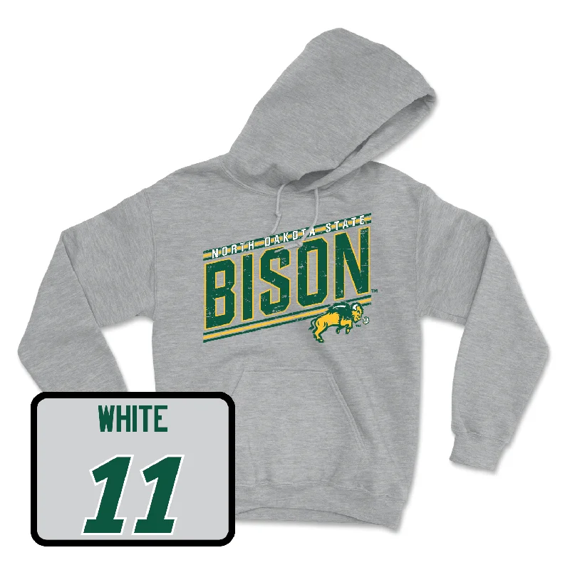 Sport Grey Men's Basketball Vintage Hoodie - Jacari White