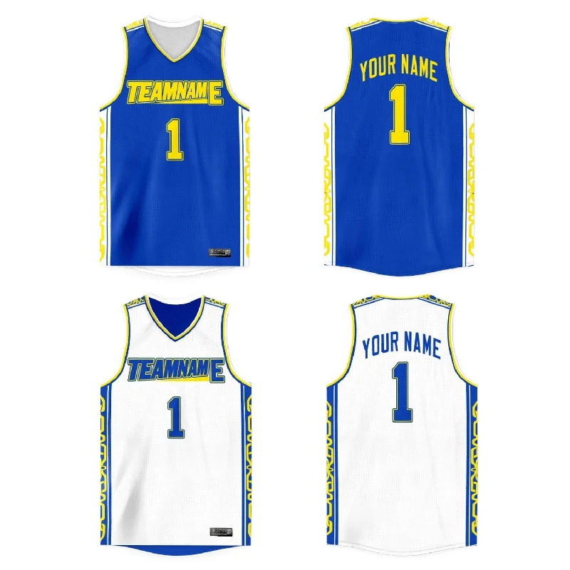 Custom Reversible Personalized Team Sport Basketball Jersey V-Neck Double Side Tops