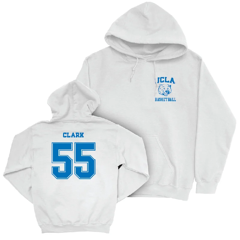 UCLA Men's Basketball White Smiley Joe Hoodie  - Skyy Clark