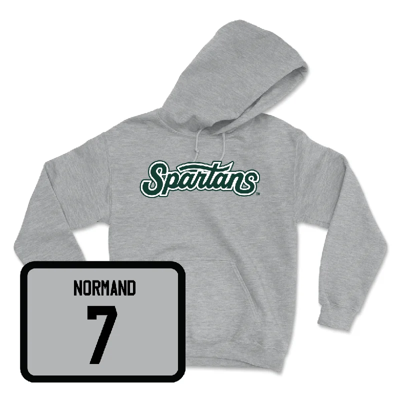 Sport Grey Men's Basketball Script Hoodie  - Gehrig Normand