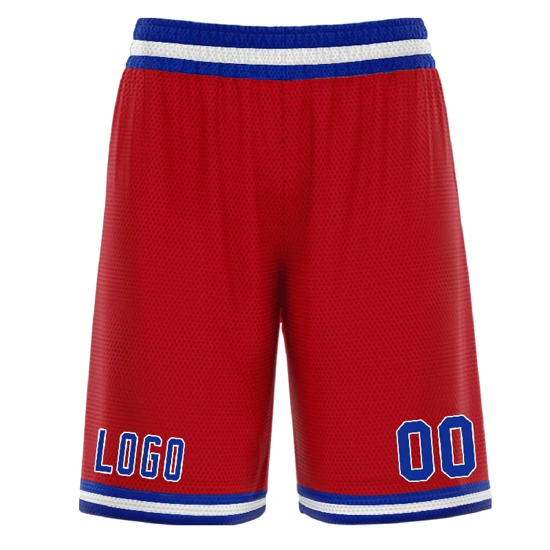 Custom Red Blue White Basketball Shorts