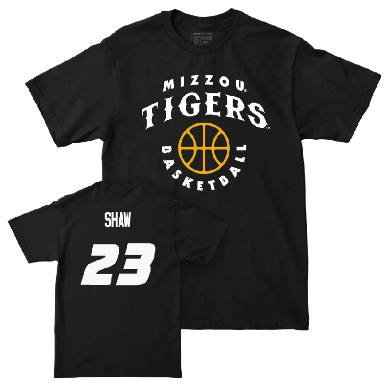 Men's Basketball Black Hardwood Tee  - Aidan Shaw