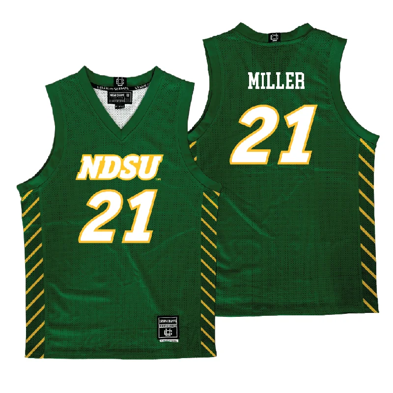 NDSU Men's Basketball Green Jersey - Tajavis Miller #21