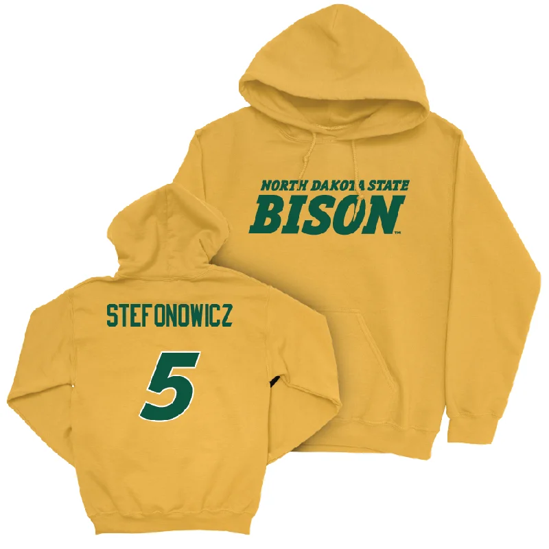 Gold Men's Basketball Bison Hoodie  - Andy Stefonowicz