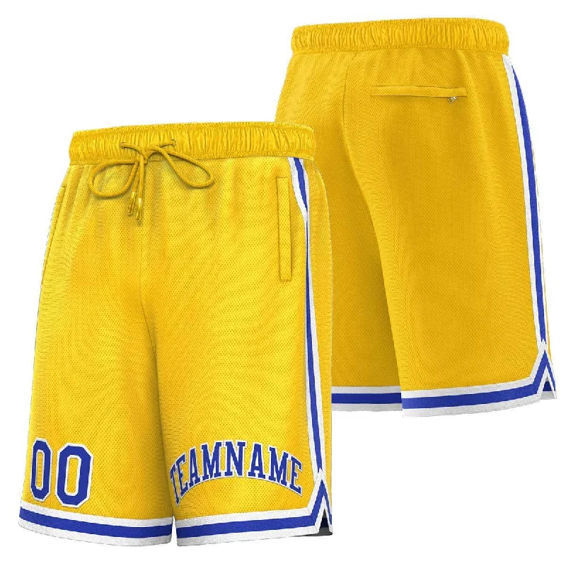 Custom Yellow Royal-White Sport Basketball Shorts