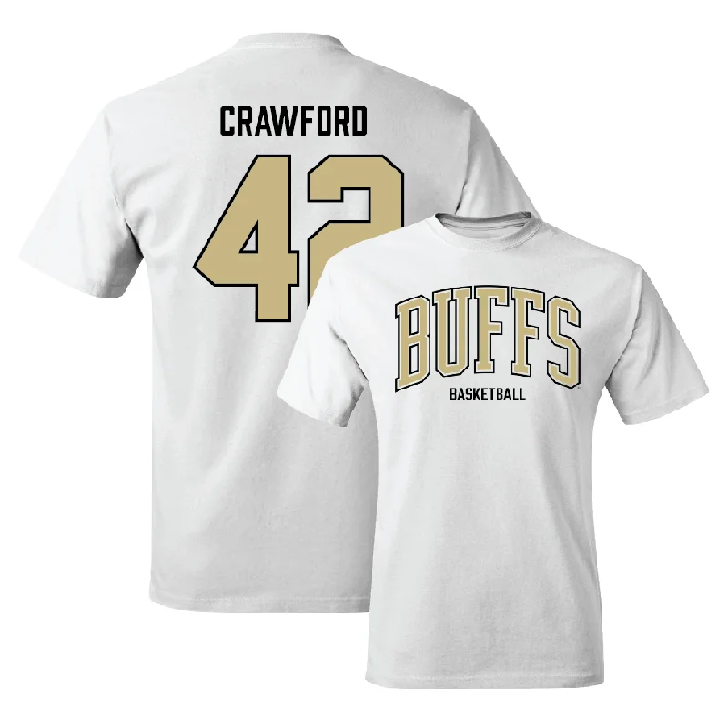 Men's Basketball White Arch Tee  - Andrew Crawford