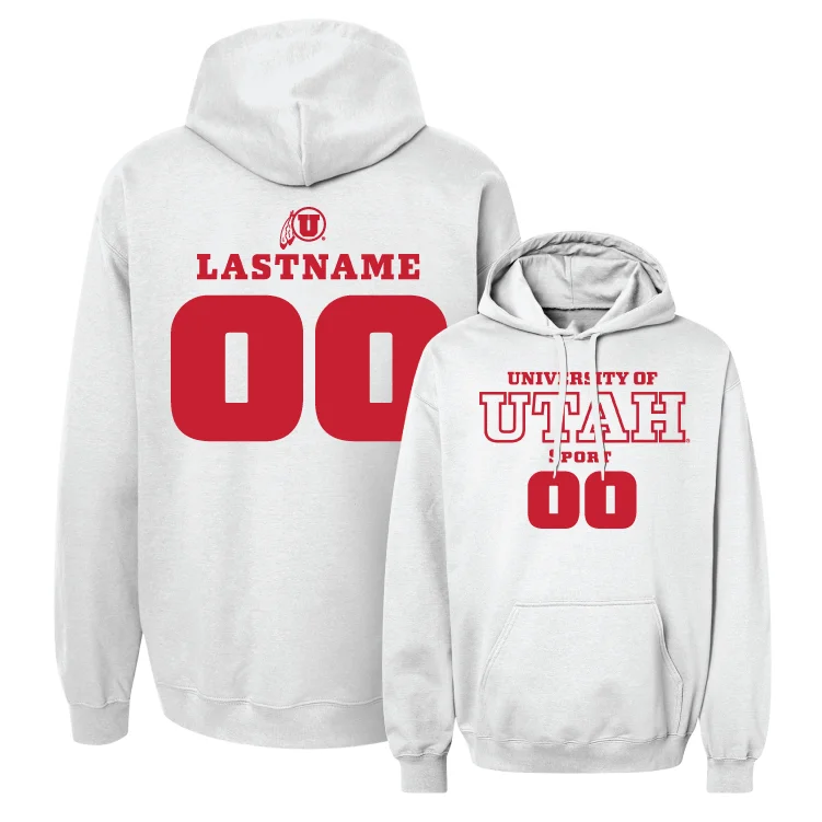 Men's Basketball White Classic Hoodie - Gabe Madsen