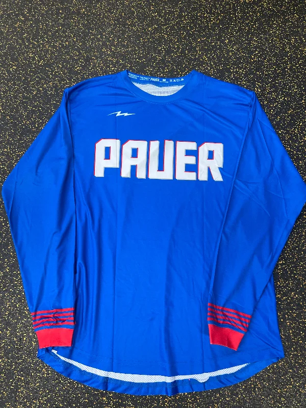 Pauer Youth Center Royal/Red LS Jersey