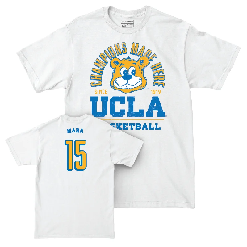 UCLA Men's Basketball White Arch Comfort Colors Tee  - Aday Mara