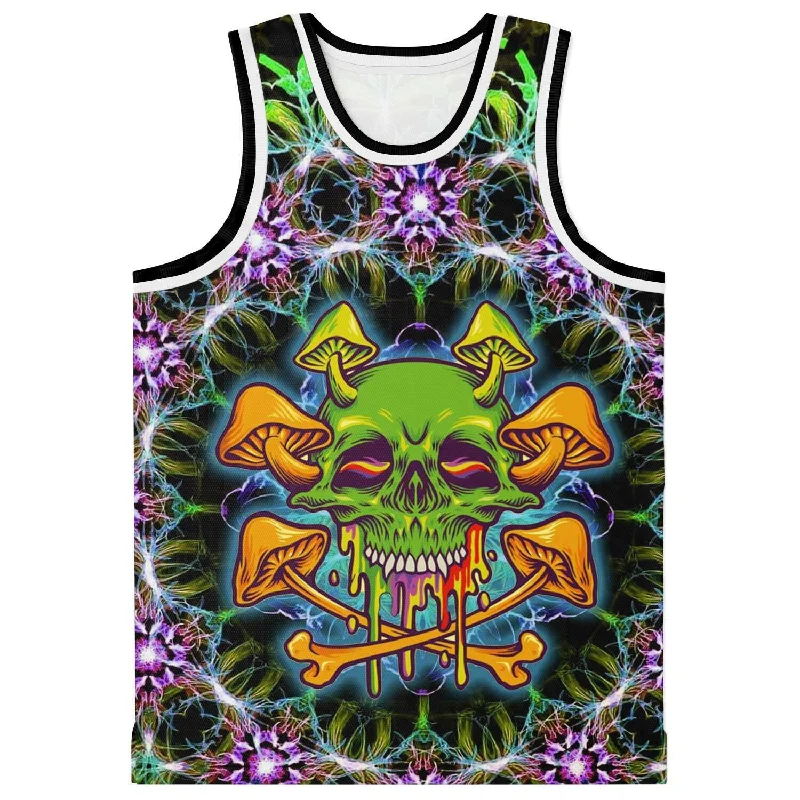 Sugar Skull Mushroom Basketball Jersey