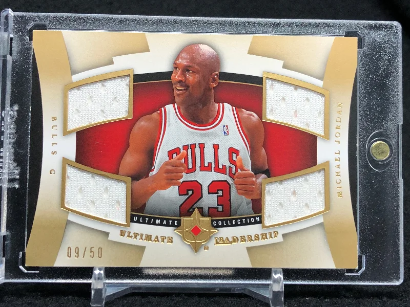 Michael Jordan 2007-08 Ultimate Collection Leadership Quad Jersey Gold #/50