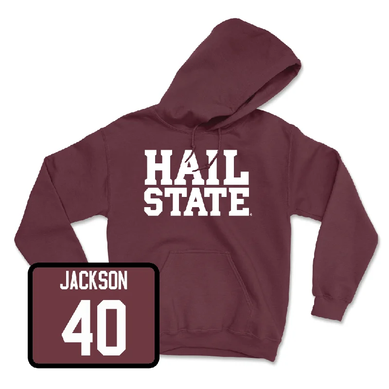 Maroon Men's Basketball Hail Hoodie  - Trey Jackson