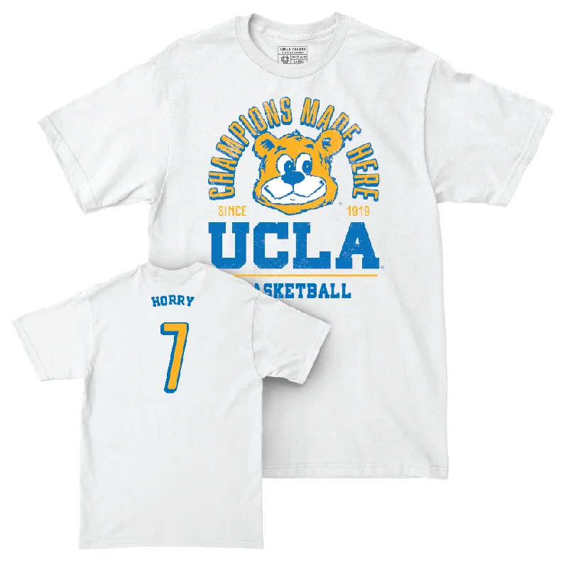 UCLA Men's Basketball White Arch Comfort Colors Tee  - Christian Horry