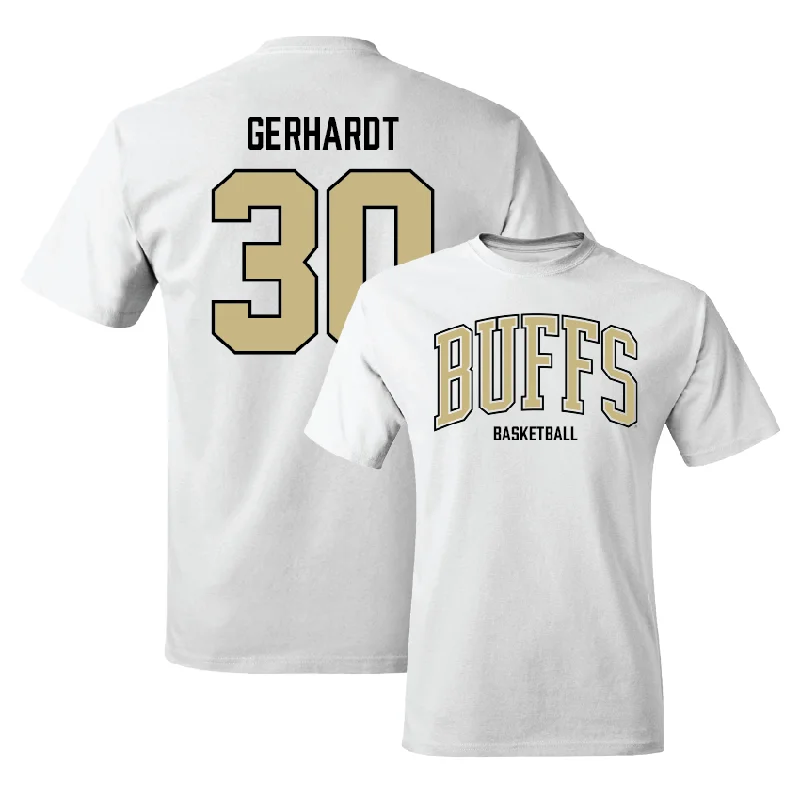 Men's Basketball White Arch Tee - Gregory Gerhardt