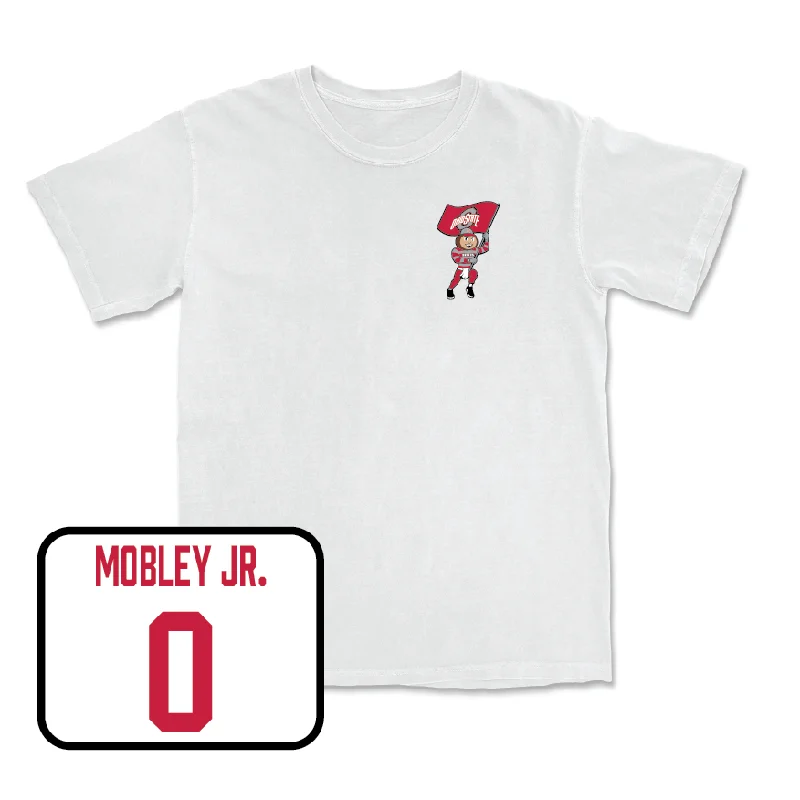 Men's Basketball White Brutus Comfort Colors Tee  - John Mobley Jr.