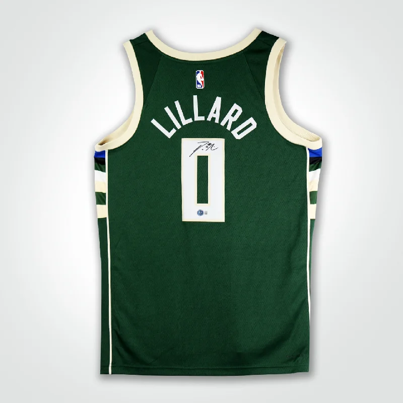 Damien Lillard Signed Bucks Nike Swingman Jersey