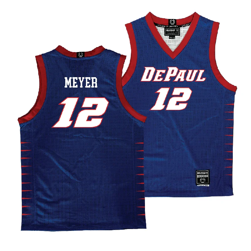 DePaul Men's Royal Basketball Jersey  - Jacob Meyer