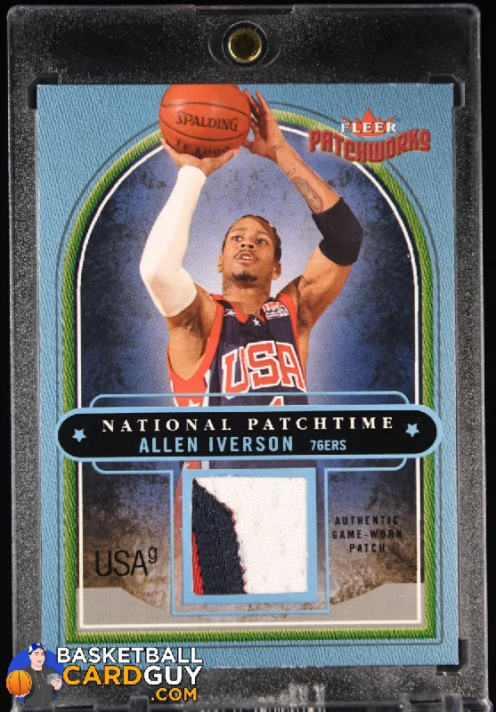 Allen Iverson 2003-04 Fleer Patchworks National Patchtime Jerseys USA Patches #AI USA #/75