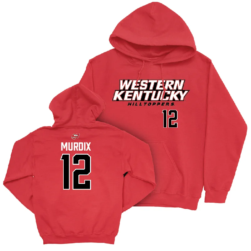 WKU Men's Basketball Red Sideline Hoodie - Terrion Murdix | #12