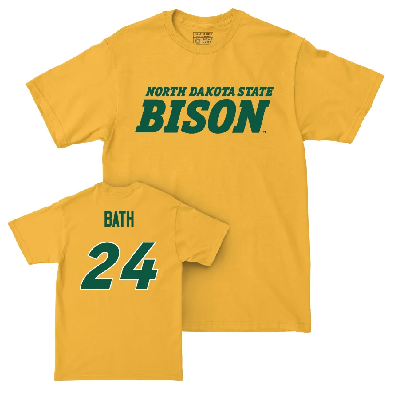 Gold Men's Basketball Bison Tee  - Patrick Bath