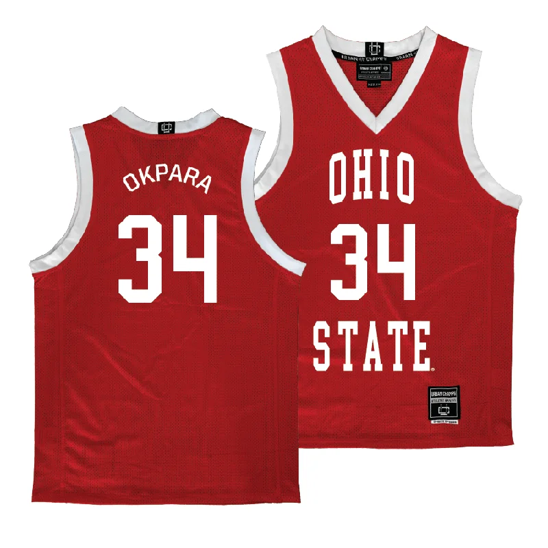 Ohio State Men's Red Basketball Jersey - Felix Okpara | #34