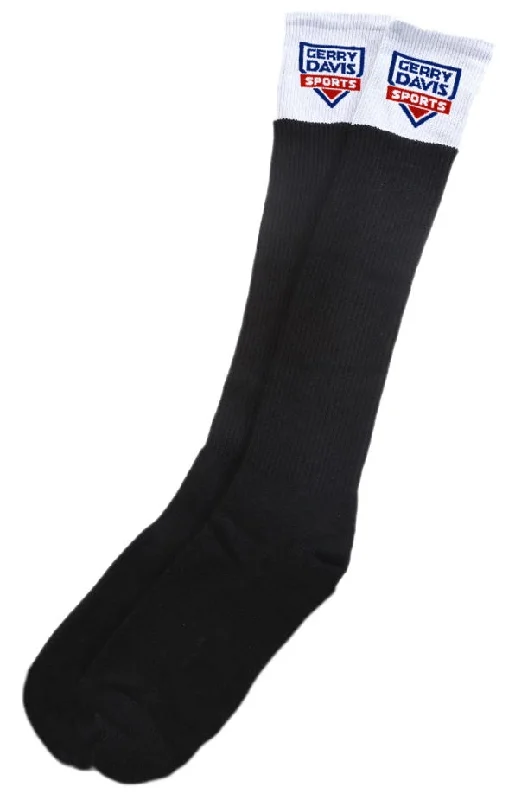 Gerry Davis Sports Knee High Black Socks