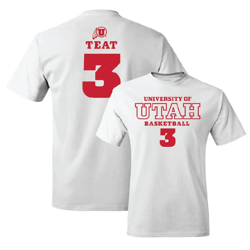 Men's Basketball White Classic Comfort Colors Tee  - Jayden Teat