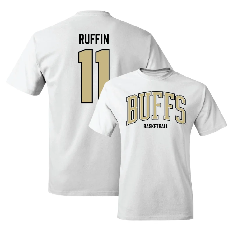 Men's Basketball White Arch Tee - Javon Ruffin