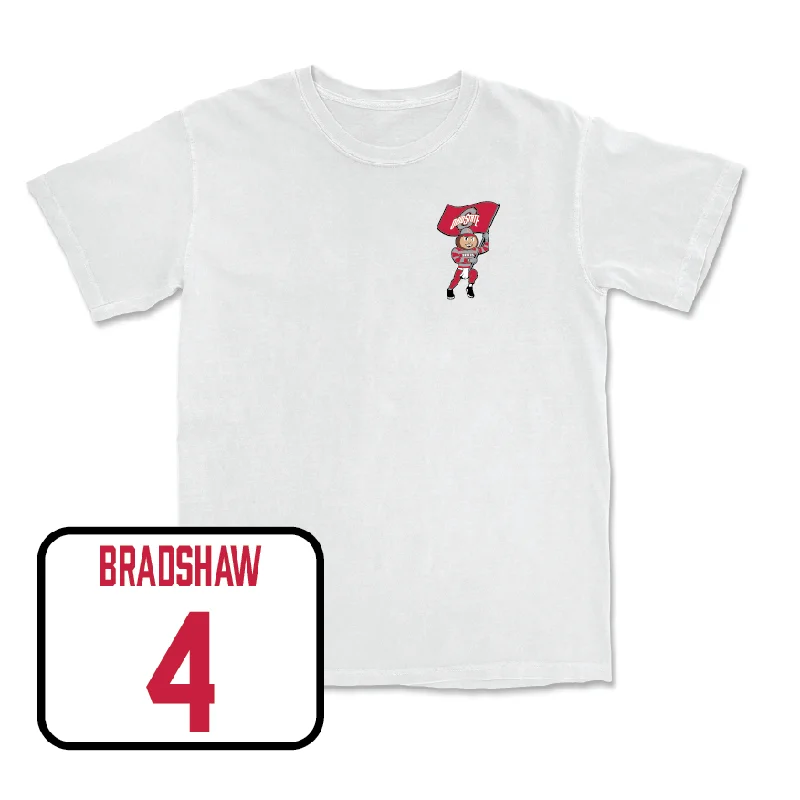 Men's Basketball White Brutus Comfort Colors Tee - Aaron Bradshaw