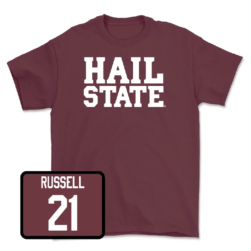 Maroon Men's Basketball Hail Tee  - MJ Russell