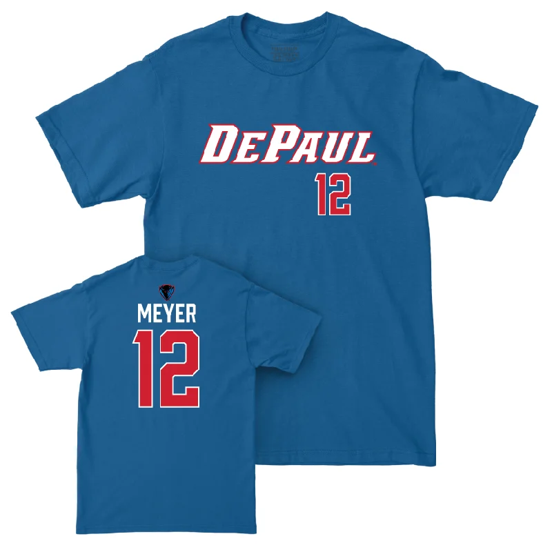 DePaul Men's Basketball Royal Sideline Tee - Jacob Meyer | #12