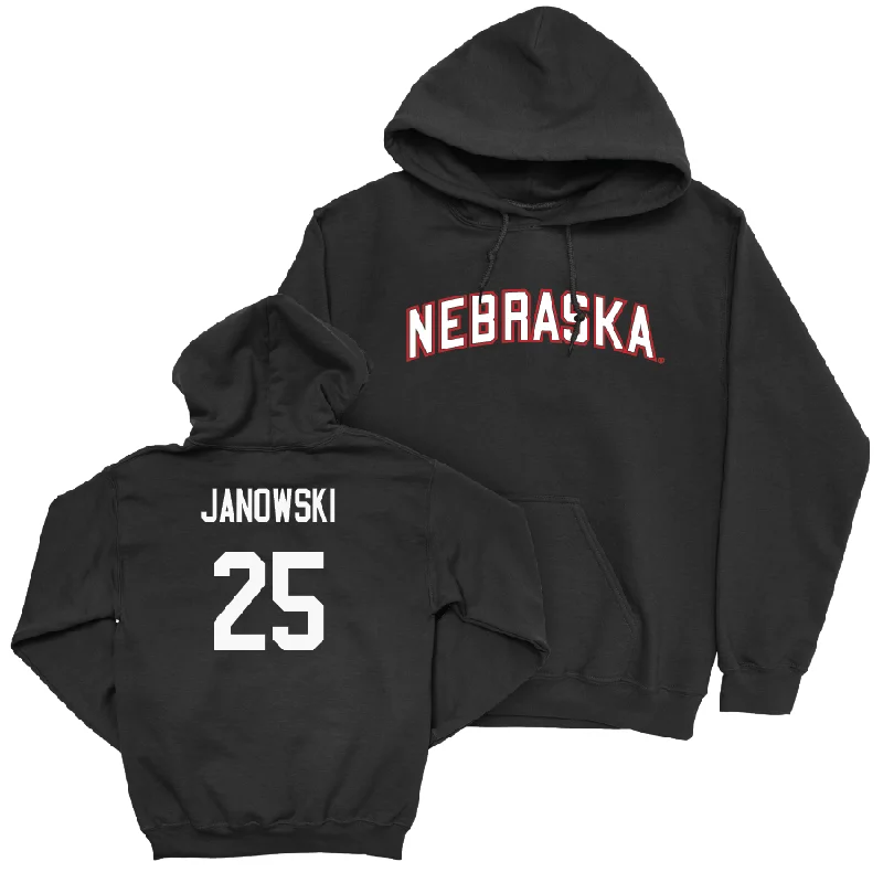 Men's Basketball Black Nebraska Hoodie  - Nick Janowski