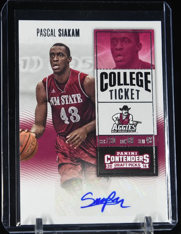 Pascal Siakam 2016-17 Panini Contenders Draft Picks #143A AU/Red jersey