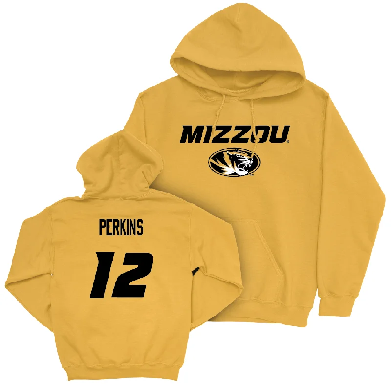 Gold Men's Basketball Mizzou Hoodie  - Tony Perkins