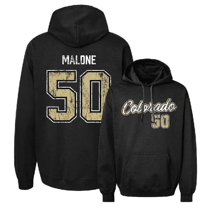 Men's Basketball Black Script Hoodie  - Elijah Malone