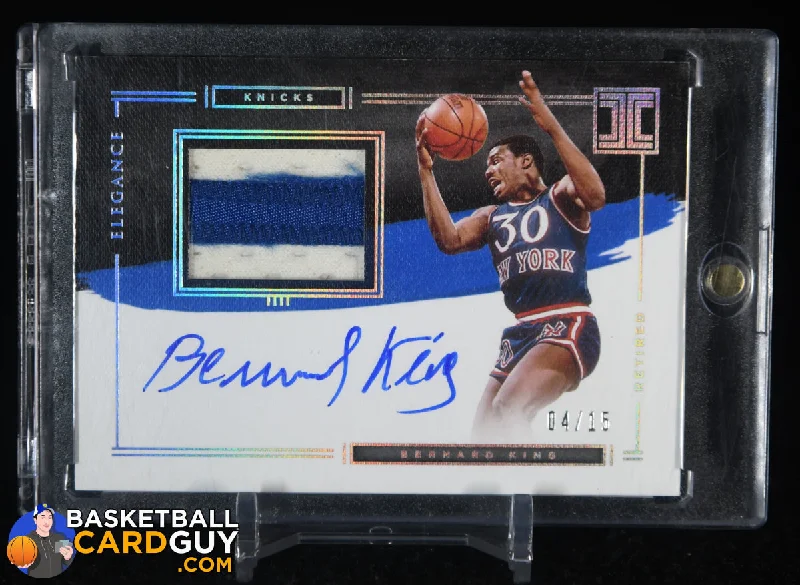 Bernard King 2020-21 Panini Impeccable Elegance Retired Jersey Autographs Holo Silver #2 #/15