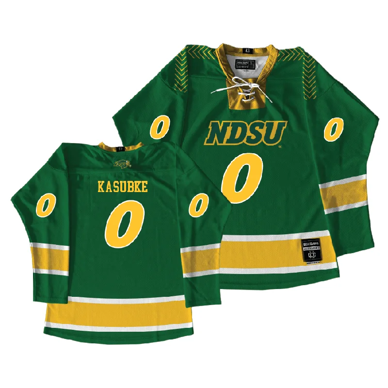 Exclusive: NDSU Men's Basketball Green Hockey Jersey  - Luke Kasubke