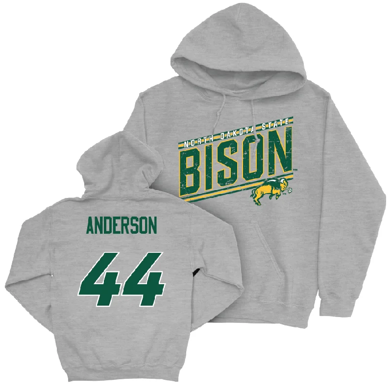 Sport Grey Men's Basketball Vintage Hoodie - Treyson Anderson