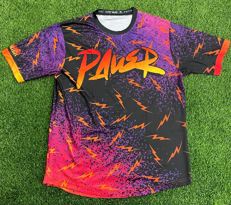 Pauer Graffiti Bolts All Over Black/Purple Jersey