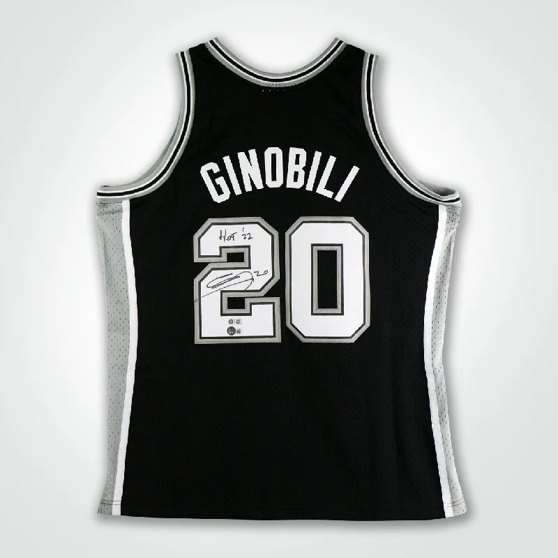 Manu Ginobili Signed Spurs Mitchell & Ness Swingman 02-03 Jersey