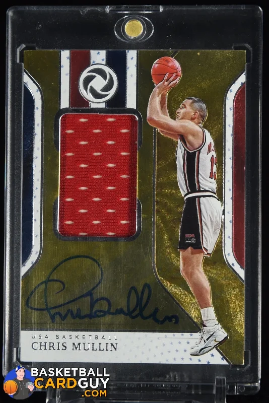 Chris Mullin 2018-19 Panini Opulence Gold Medal Jersey Autographs #/79