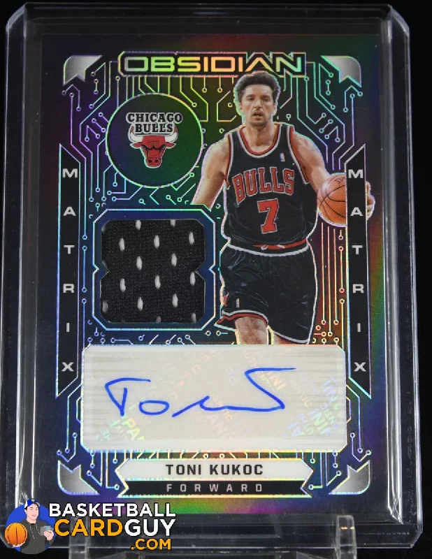 Toni Kukoc 2020-21 Obsidian Matrix Jersey Autograph #/49